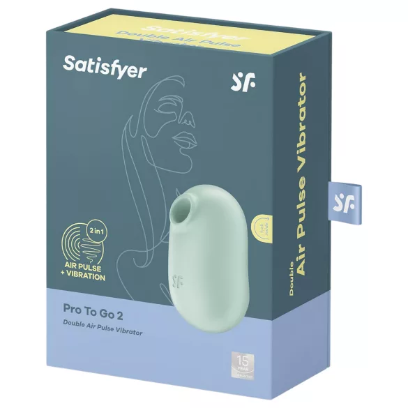 Satisfyer Pro To Go 2 - wiederaufladbarer, luftdruckbasierter Klitorisstimulator (Mint)