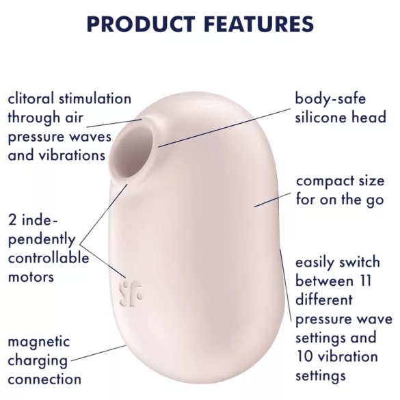Satisfyer Pro To Go 2 - Druckwellen-Klitorisstimulator (beige)