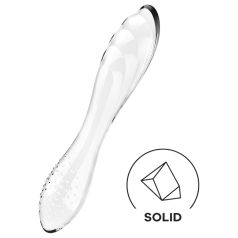   Satisfyer Dazzling Crystal 1 - beidseitiger Glasdildo (transparent)