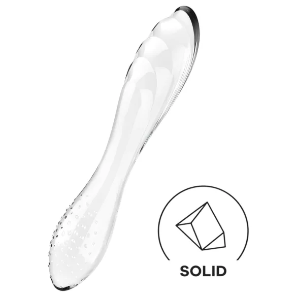 Satisfyer Dazzling Crystal 1 - beidseitiger Glasdildo (transparent)