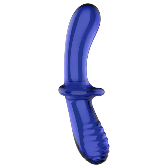 Satisfyer Double Crystal - doppelseitiger Glasdildo (blau)