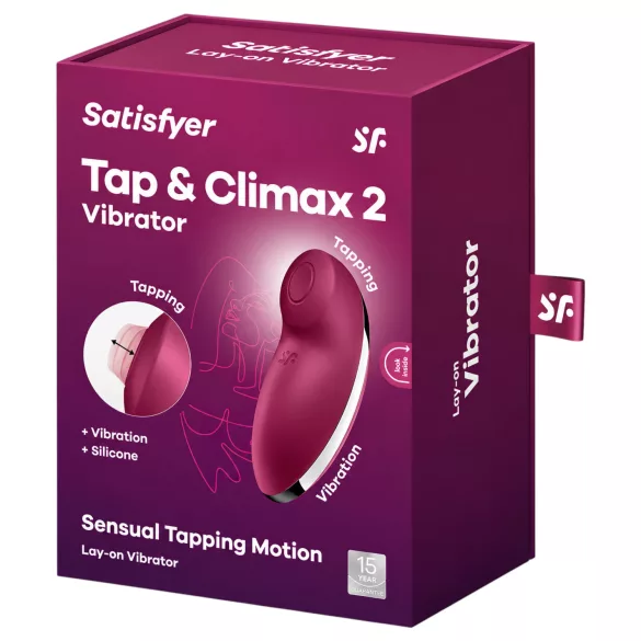 Satisfyer Tap & Climax 2 - 2in1 Klitoris-Stimulator und Vibrator (rot)