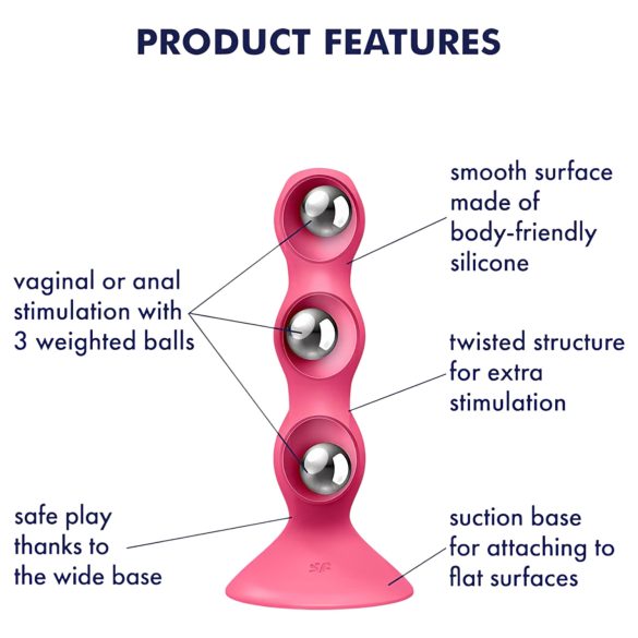 Satisfyer Triple Ball-R - Perlen-Analvibrator (Pink)