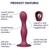 Satisfyer Double Ball-R - Gewichtetes Dildo mit Saugfuß (rot)