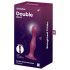 Satisfyer Double Ball-R - Gewichtetes Dildo mit Saugfuß (rot)