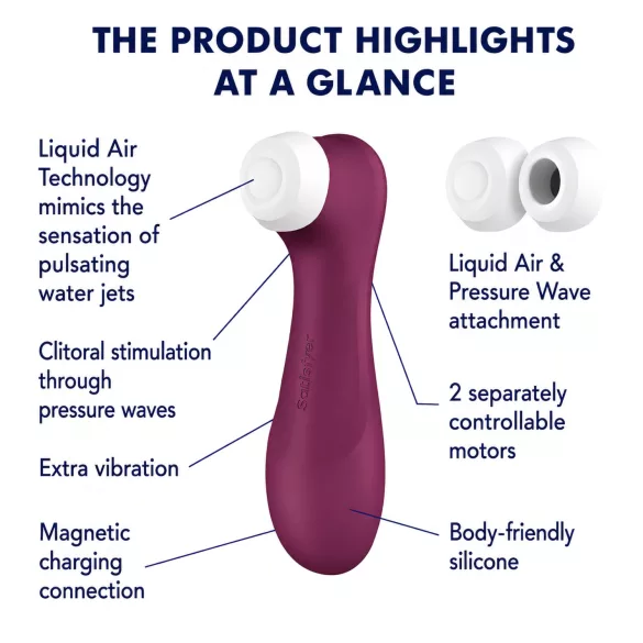 Satisfyer Pro 2 Gen3 - App-gesteuerter Druckwellen‑Klitorisstimulator (rot)