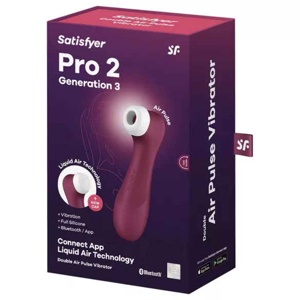 Satisfyer Pro 2 Gen3 - App-gesteuerter Druckwellen‑Klitorisstimulator (rot)