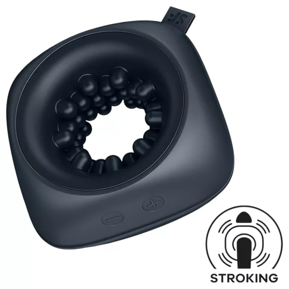Satisfyer Ring Stroker - wiederaufladbarer, vibrierender Masturbator (schwarz)