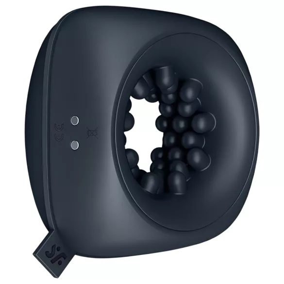 Satisfyer Ring Stroker - wiederaufladbarer, vibrierender Masturbator (schwarz)