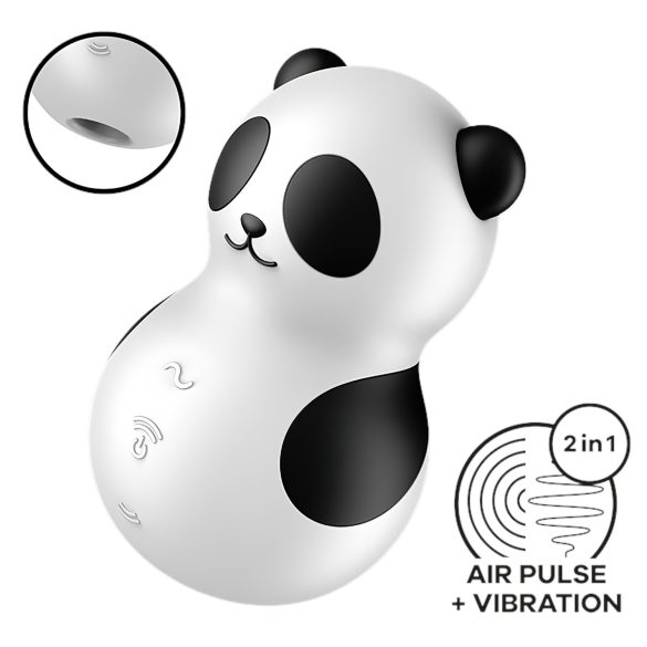 Satisfyer Pocket Panda - Druckwellen-Klitoris-Stimulator (Schwarz)