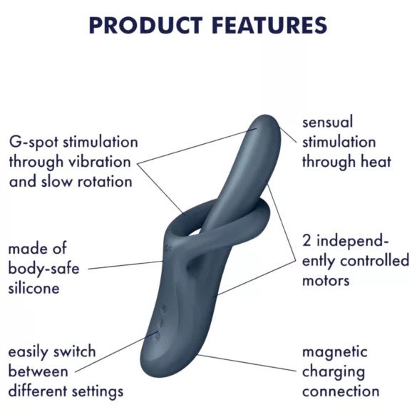 Satisfyer Heat Flex 4 - Erwärmender Klitoris-Arm-Vibrator (grau)