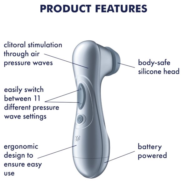 Satisfyer Pro2 Gen2 - Druckwellen-Klitorisstimulator (blau)