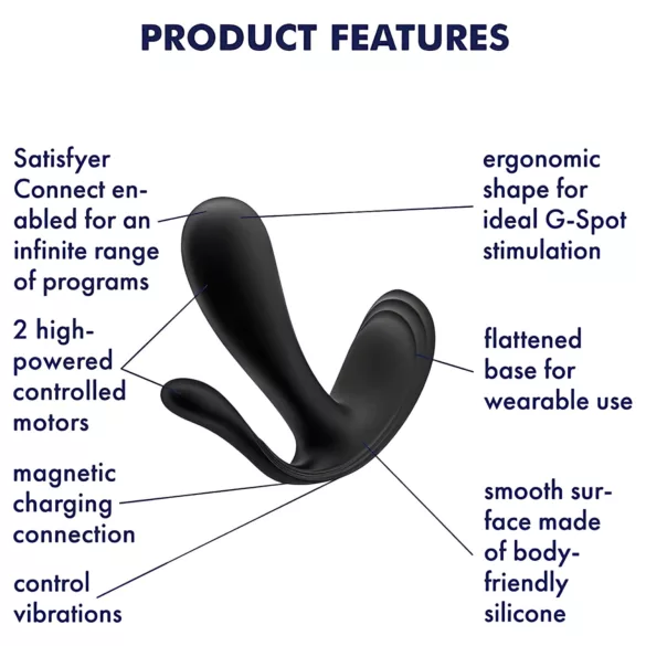 Satisfyer Top Secret+ - tragbarer Vibrator mit 3 Armen (grün)