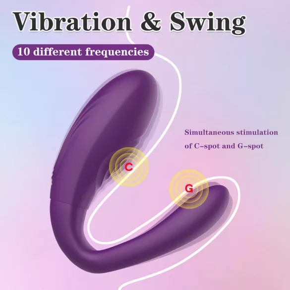 Mrow - Akku, wasserdichter 3-Motoren Duo-Vibrator (lila)
