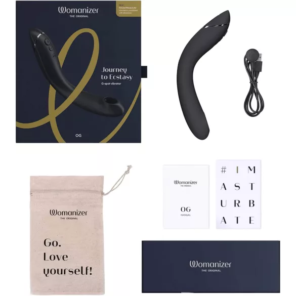 Womanizer OG - Akku, Luftwellen 2in1 Vibrator (Schwarz)