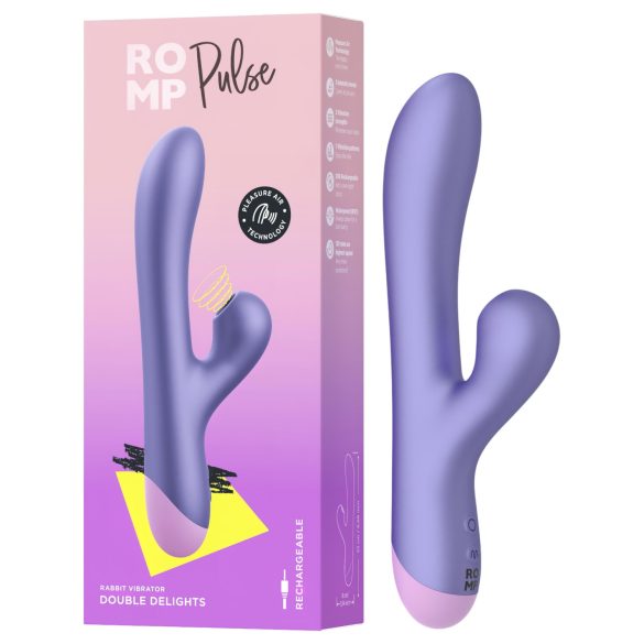 ROMP Pulse - G-Punkt Vibrator mit Luftwellen-Klitorisstimulator (lila)