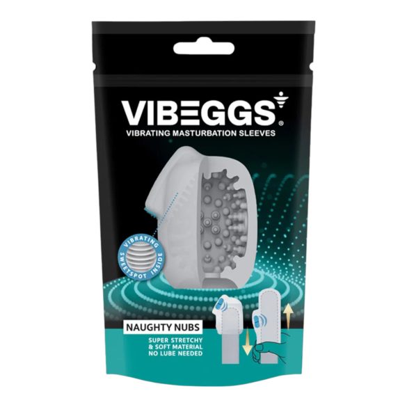 VIBEGGS Naughty Nubs - Vibro-Ei Masturbator (Weiß)