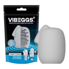 VIBEGGS Candy Curves - vibrierendes Ei-Masturbator (weiß)