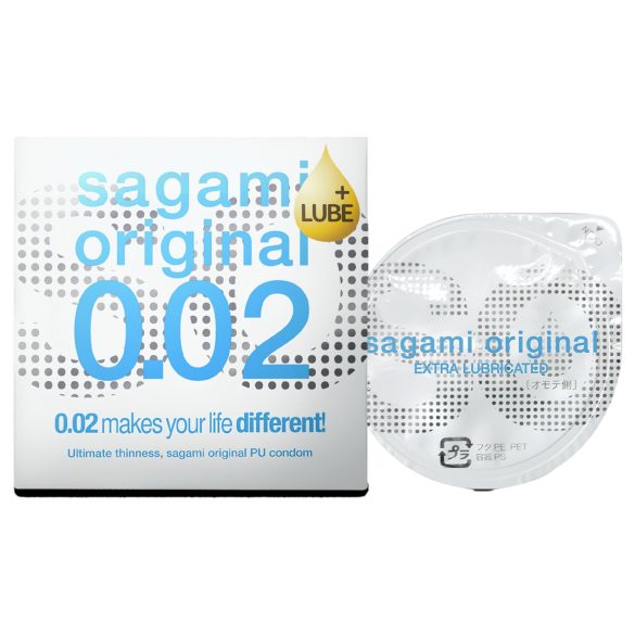 Sagami Original 0,02 - extra gleitfähiges Kondom - 55mm (1 Stk)