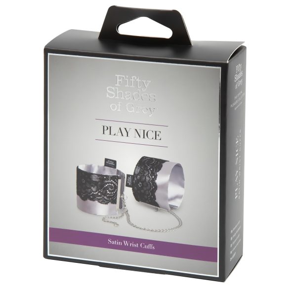 Fifty Shades of Grey - Satin Handschellen (Silber)