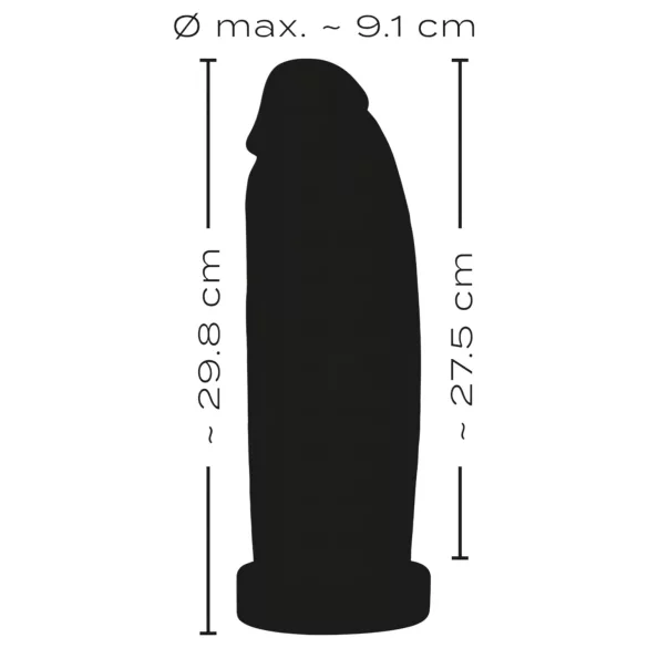realistixxx Real Giant - Giga-Dildo - 30 cm (schwarz)