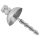 Penisplug – Metall, gerillt, Dilator (Silber)