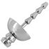 Penisplug – Metall, gerillt, Dilator (Silber)