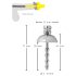 Penisplug – Metall, gerillt, Dilator (Silber)