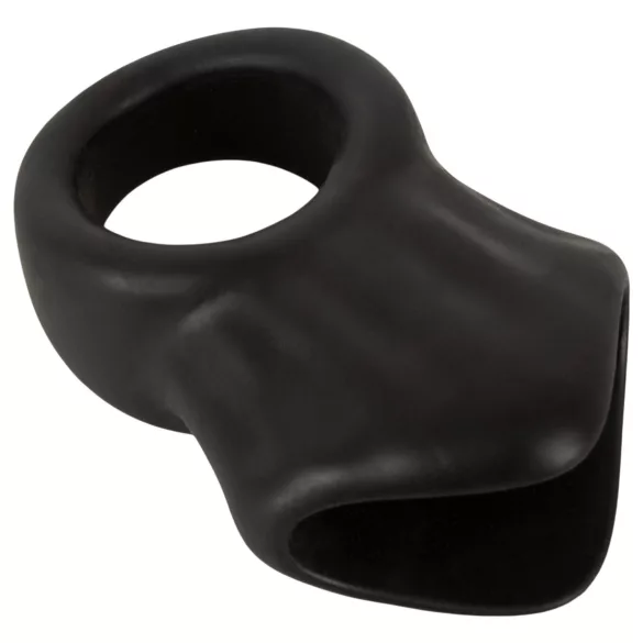 Erecto - Penisring mit Hodenstrecker (schwarz)
