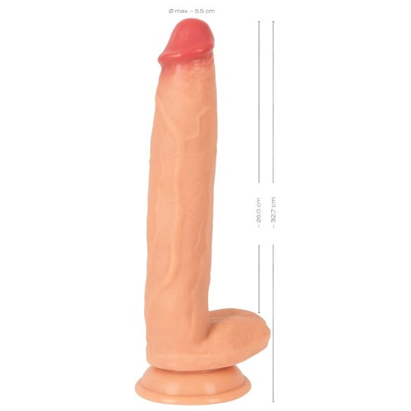Realistixxx Real Giant - extra großer Dildo mit Hoden (naturfarben)