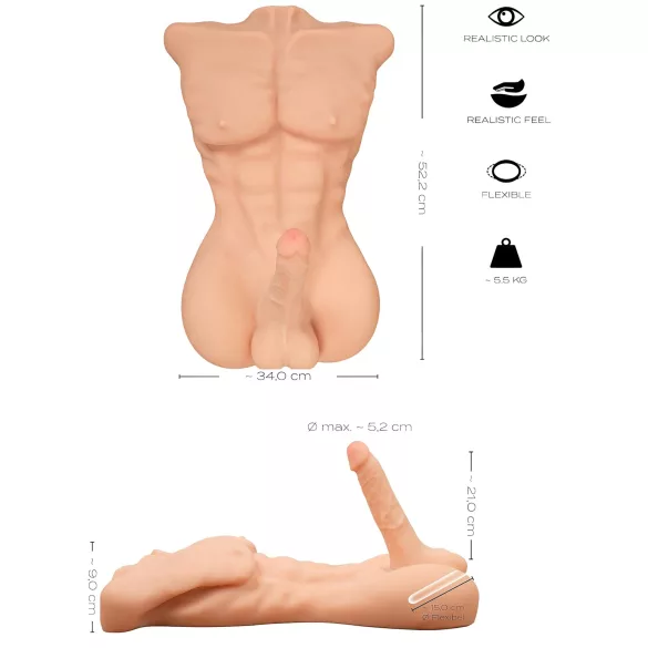 Realistixxx männlicher Torso - realistische Masturbator
