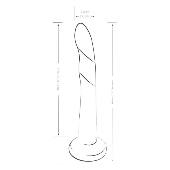 ROMP Dizi - Flexibles Silikon-Dildo (Pink-Orange)