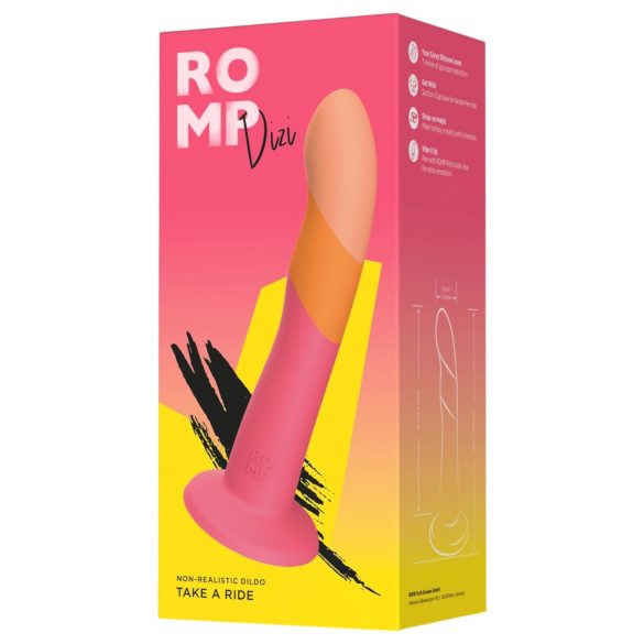 ROMP Dizi - Flexibles Silikon-Dildo (Pink-Orange)