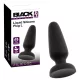 Black Velvets - Silikon Analplug mit Saugnapf (schwarz) - Größe L