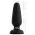 Black Velvets - Silikon Analplug mit Saugnapf (schwarz) - Größe L