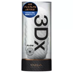 TENGA 3Dx Flow - Masturbator mit Wellenmuster (weiß)