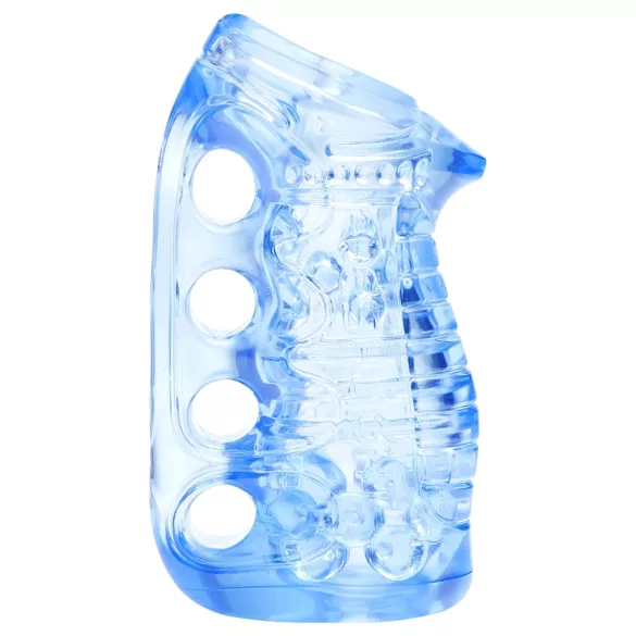 Fleshlight Fleshskins Grip Blue Ice - an beiden Enden offener Masturbator (blau)