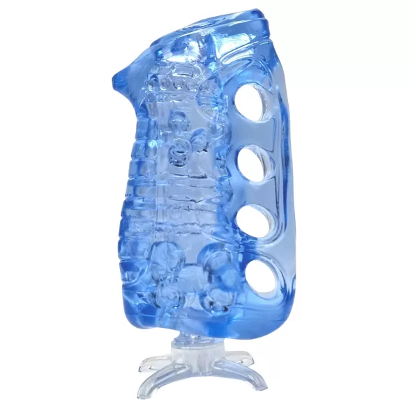 Fleshlight Fleshskins Grip Blue Ice - an beiden Enden offener Masturbator (blau)