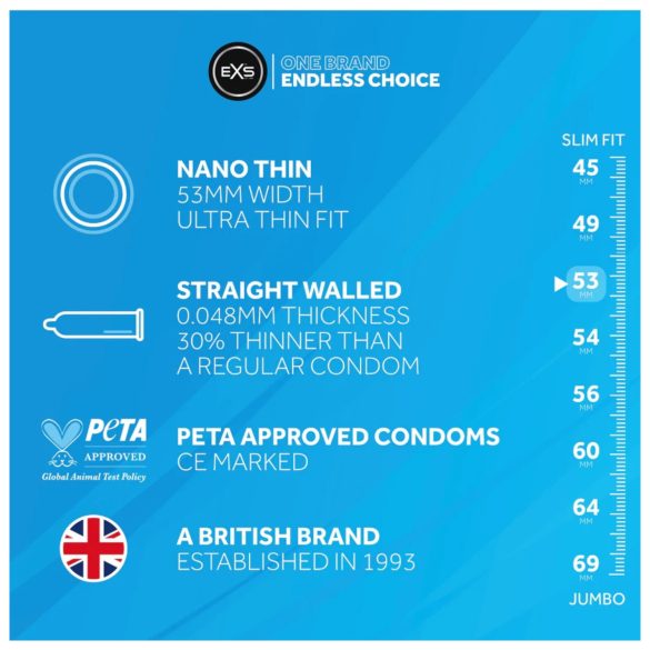 EXS Nano Thin - ultradünnes Kondom (12 Stk.)