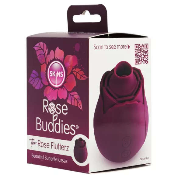 Skins Rose Flutterz - wiederaufladbarer Klitorisstimulator (lila)