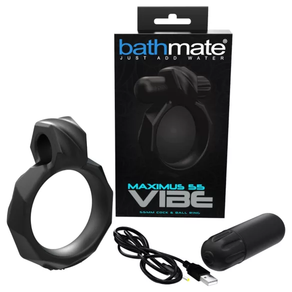 Bathmate Maximus Vibe 55 - wiederaufladbarer Vibrations-Penisring (schwarz)