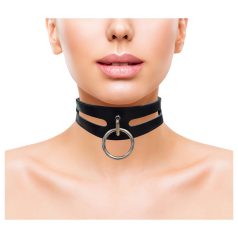Rouge - echter Lederhalsband (schwarz)