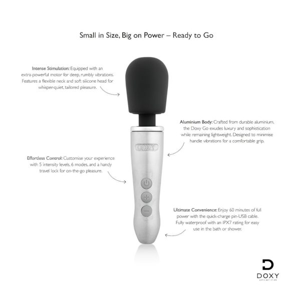 Doxy Go - Massage-Vibrator (Silber)