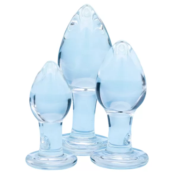 Clarity Utopian Trinity - Glas-Analplug-Set (transparent)