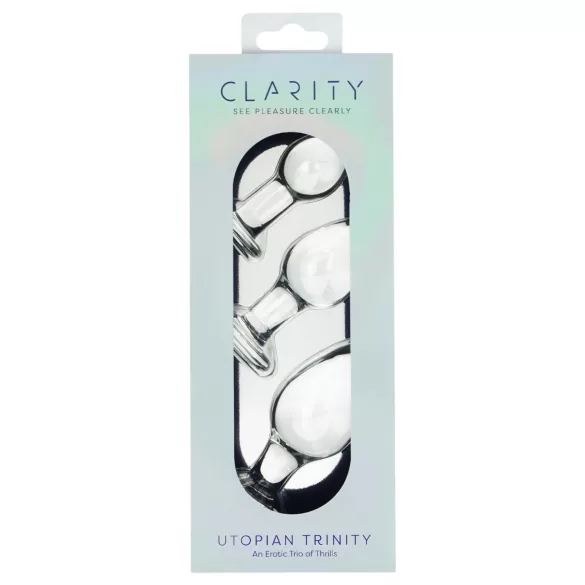 Clarity Utopian Trinity - Glas-Analplug-Set (transparent)