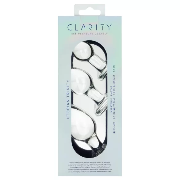 Clarity Utopian Trinity - Glas-Analplug-Set (transparent)
