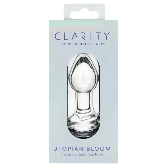 Clarity Utopian Bloom - Glas-Analplug (transparent)