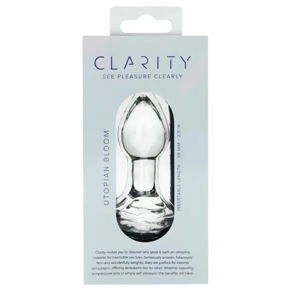 Clarity Utopian Bloom - Glas-Analplug (transparent)