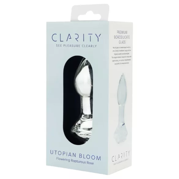 Clarity Utopian Bloom - Glas-Analplug (transparent)