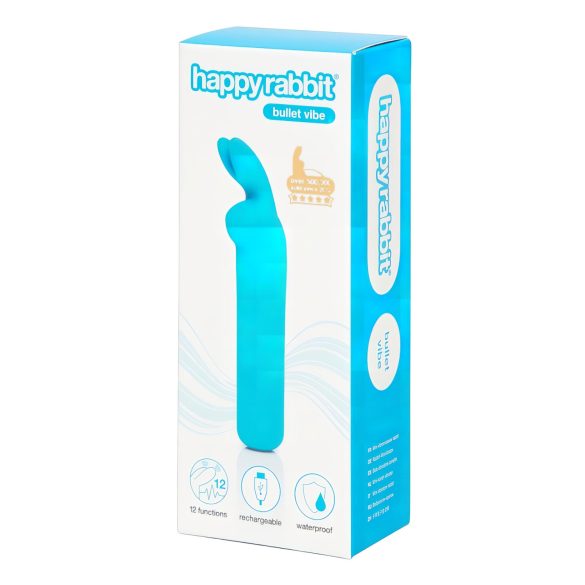Happyrabbit Bullet - Wiederaufladbarer Hasenstabvibrator (Blau)
